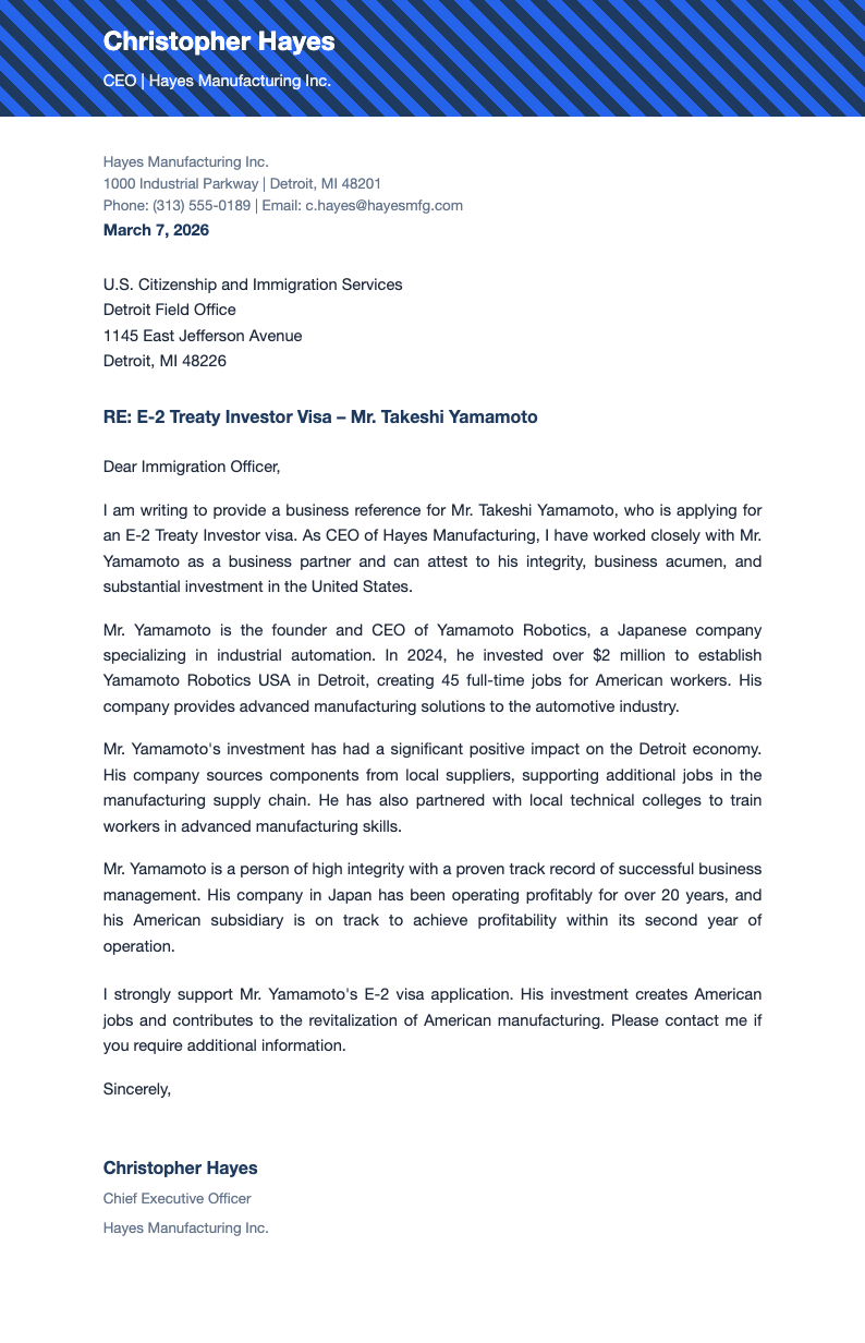 Striped header immigration reference